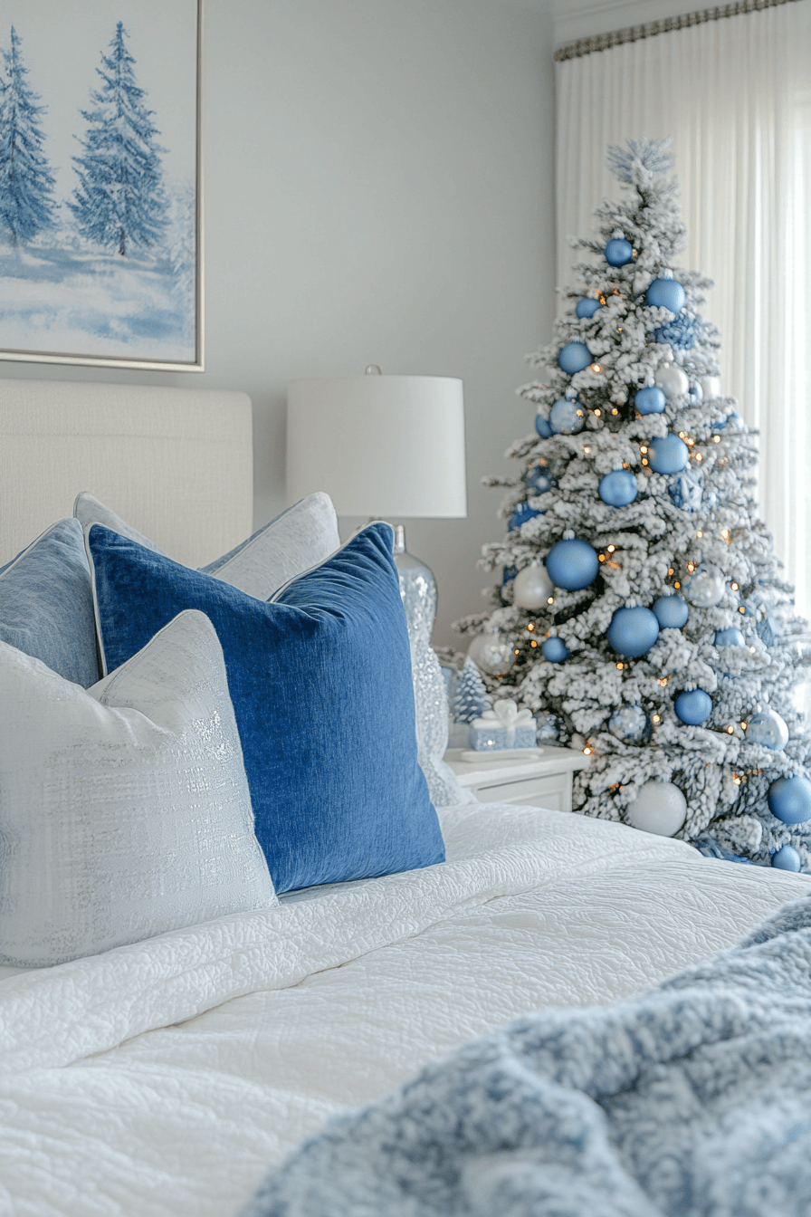 29 Blue Christmas Decor Ideas for a Magical Winter Glow 19 blue christmas decor ideas