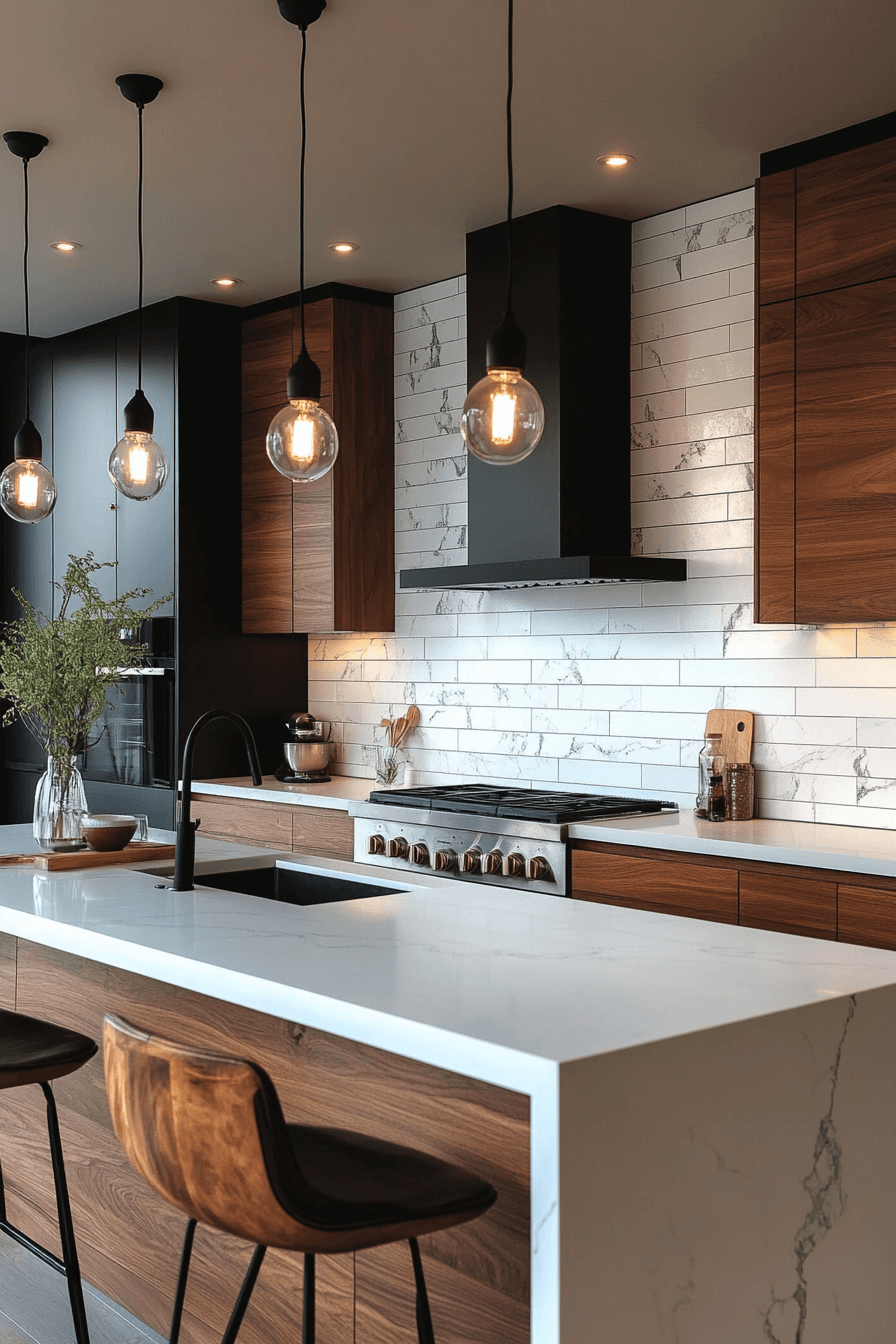 29 White Backsplash Kitchen Ideas That Spark Happy Modern Energy 2 white backsplash kitchen