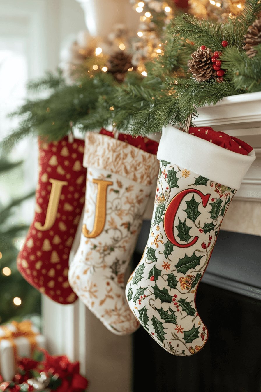 29 Stocking Decorating Ideas That Make Your Mantel Shine Bright 2 stocking decorating ideas