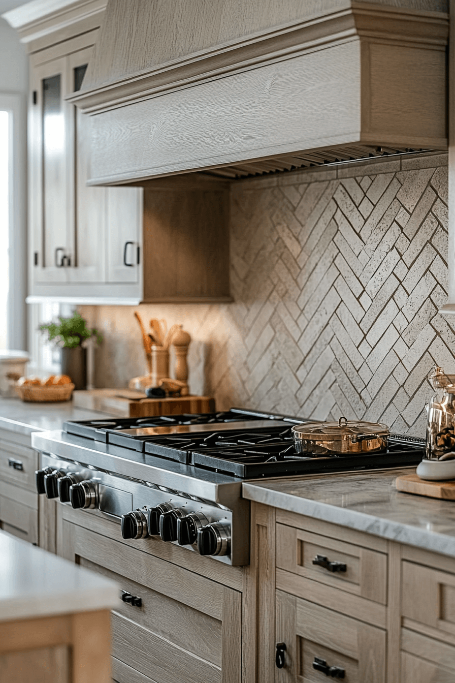 29 Herringbone Backsplash Ideas That Make Your Space Feel Inspired 20 herringbone backsplash