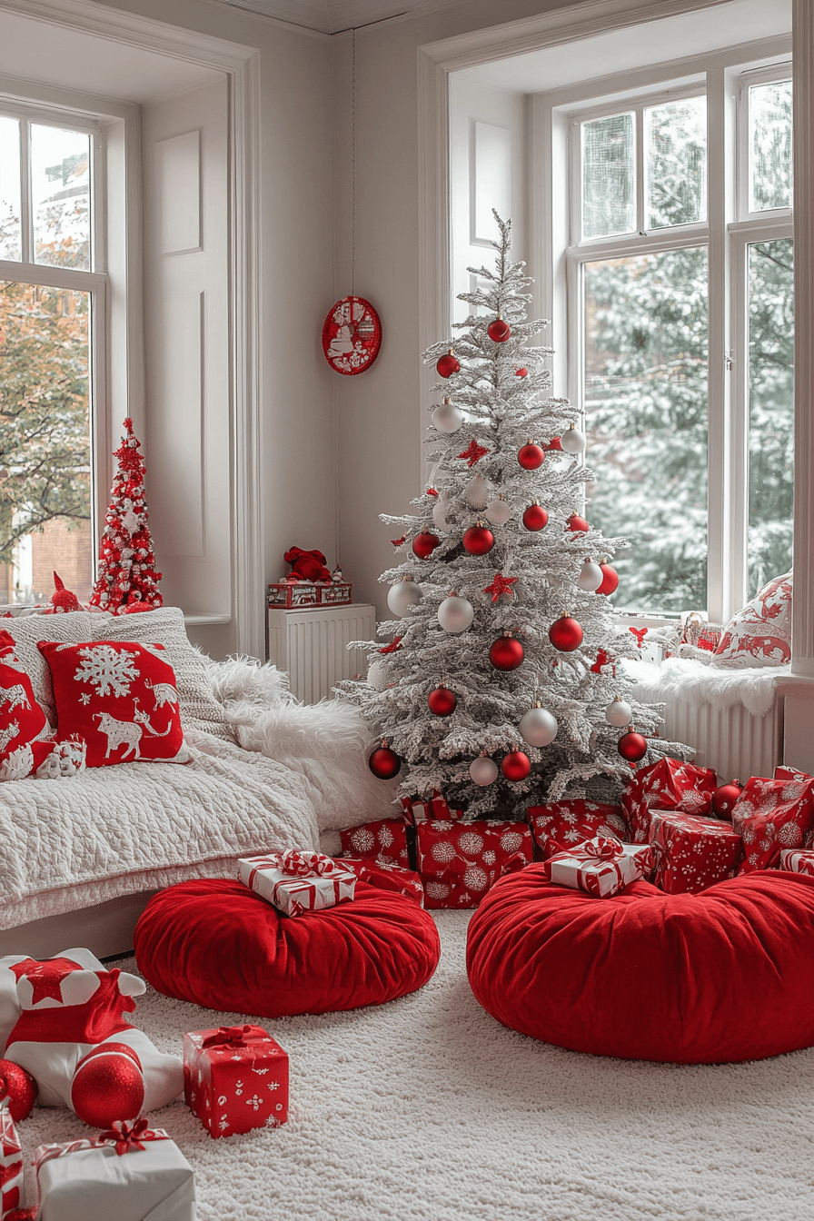 29 Red and White Christmas Decor Ideas For a Cozy Candy Cane Inspired Style 20 red and white christmas decor