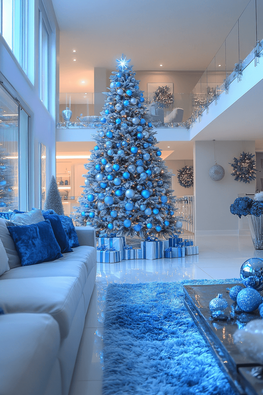 29 Blue Christmas Decor Ideas for a Magical Winter Glow 21 blue christmas decor ideas