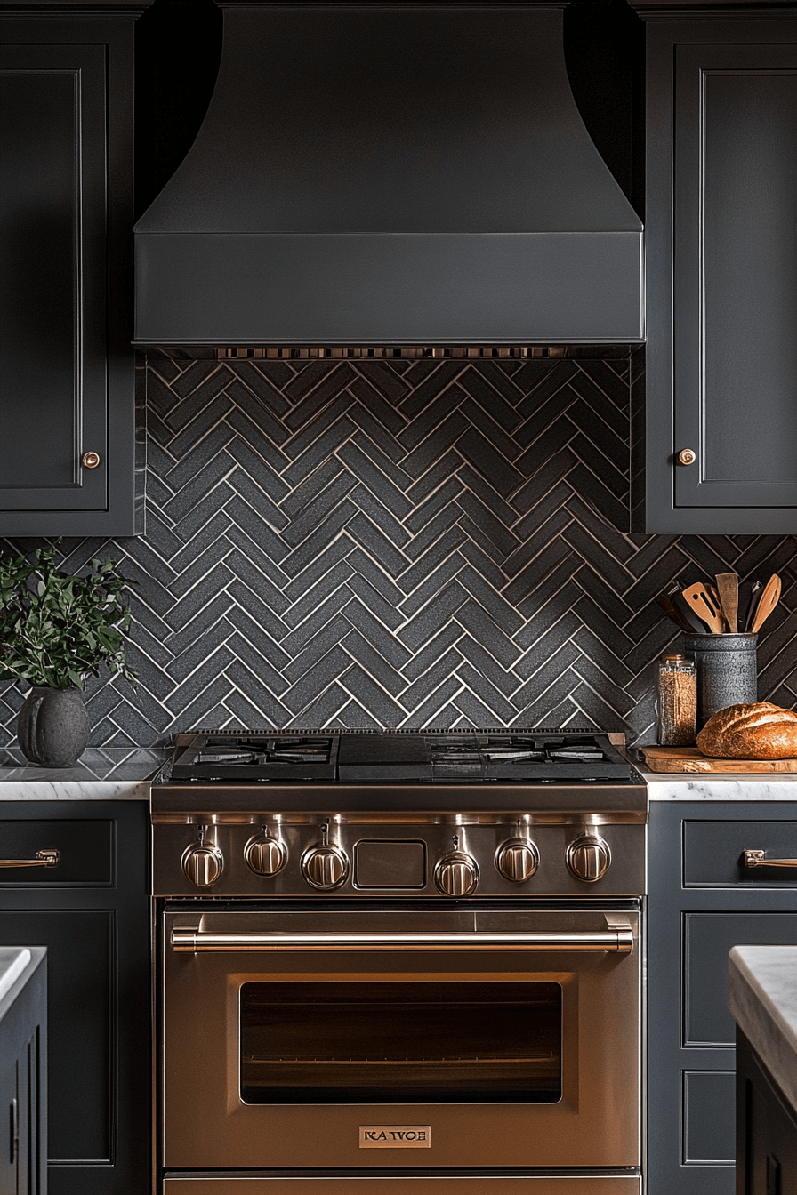 29 Herringbone Backsplash Ideas That Make Your Space Feel Inspired 23 herringbone backsplash