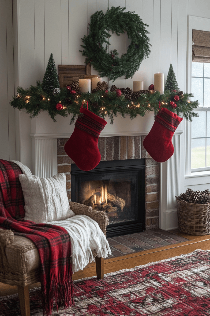 29 Christmas Mantel Decor Ideas For A Stunning Festive Fireplace Style 23 christmas mantel decor