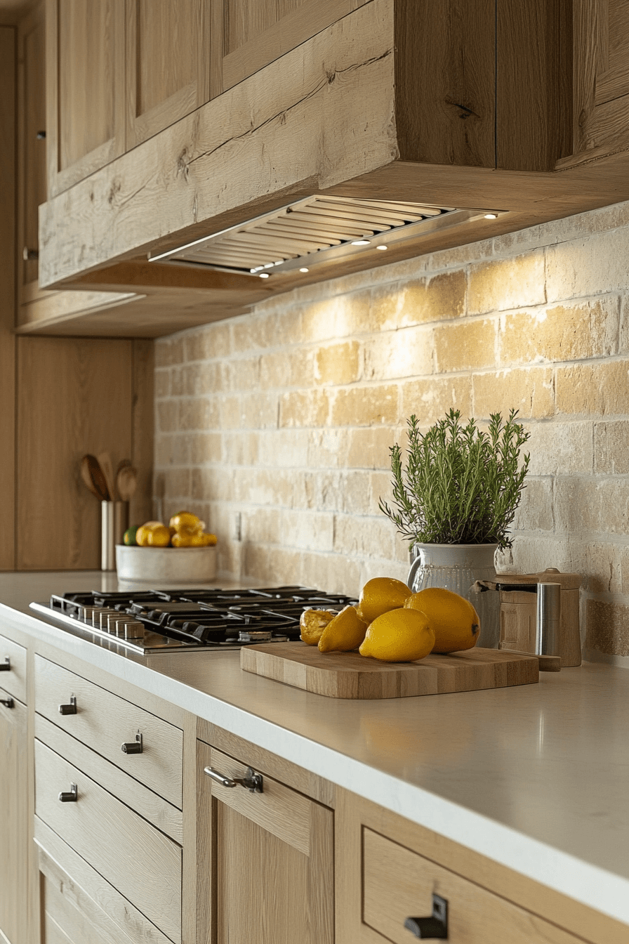 29 Brick Backsplash Kitchen Ideas That Capture Effortless Farmhouse Appeal 24 brick backsplash kitchen