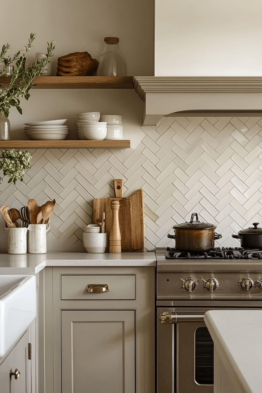 29 Herringbone Backsplash Ideas That Make Your Space Feel Inspired 25 herringbone backsplash