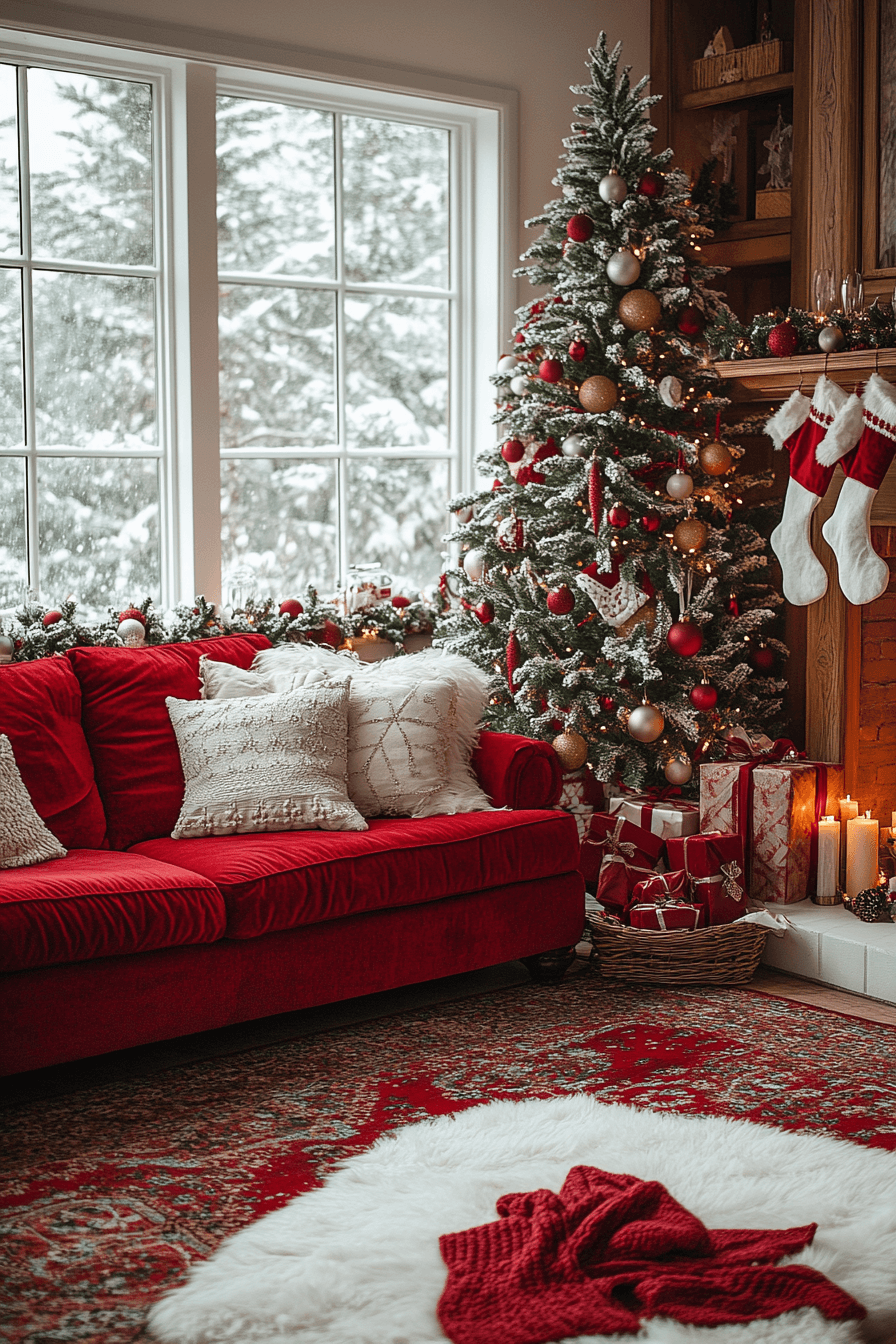 29 Red and White Christmas Decor Ideas For a Cozy Candy Cane Inspired Style 27 red and white christmas decor