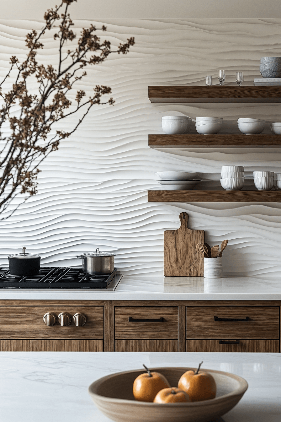 29 White Backsplash Kitchen Ideas That Spark Happy Modern Energy 27 white backsplash kitchen