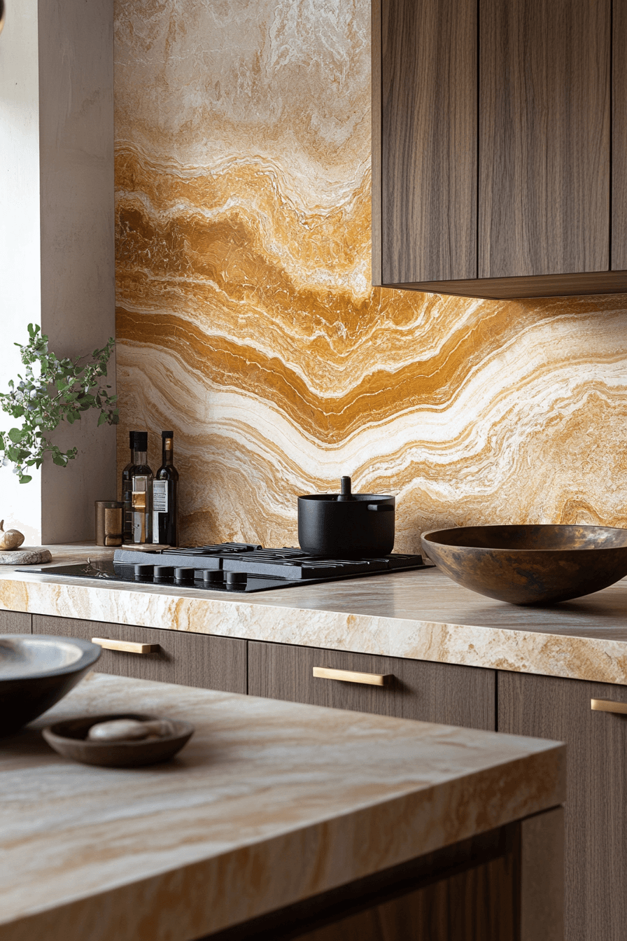 29 Stone Backsplash Kitchen Designs To Bring Texture And Tranquility Together 28 stone backsplash kitchen