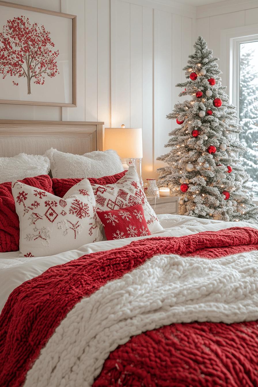 29 Red and White Christmas Decor Ideas For a Cozy Candy Cane Inspired Style 28 red and white christmas decor