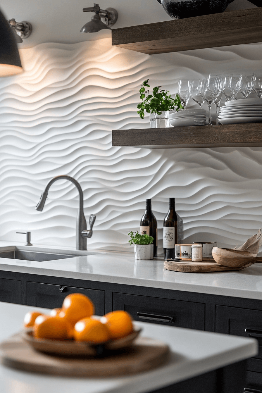 29 White Backsplash Kitchen Ideas That Spark Happy Modern Energy 29 white backsplash kitchen