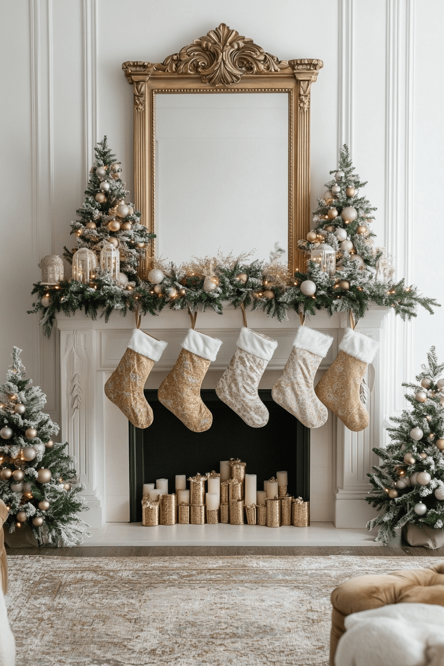 29 Christmas Mantel Decor Ideas For A Stunning Festive Fireplace Style 3 christmas mantel decor