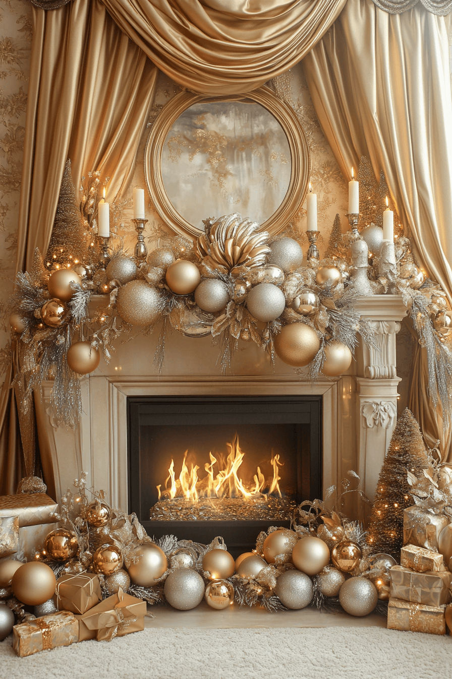29 Christmas Fireplace Decor Ideas For A Warm Merry Hearth Display 3 christmas fireplace decor
