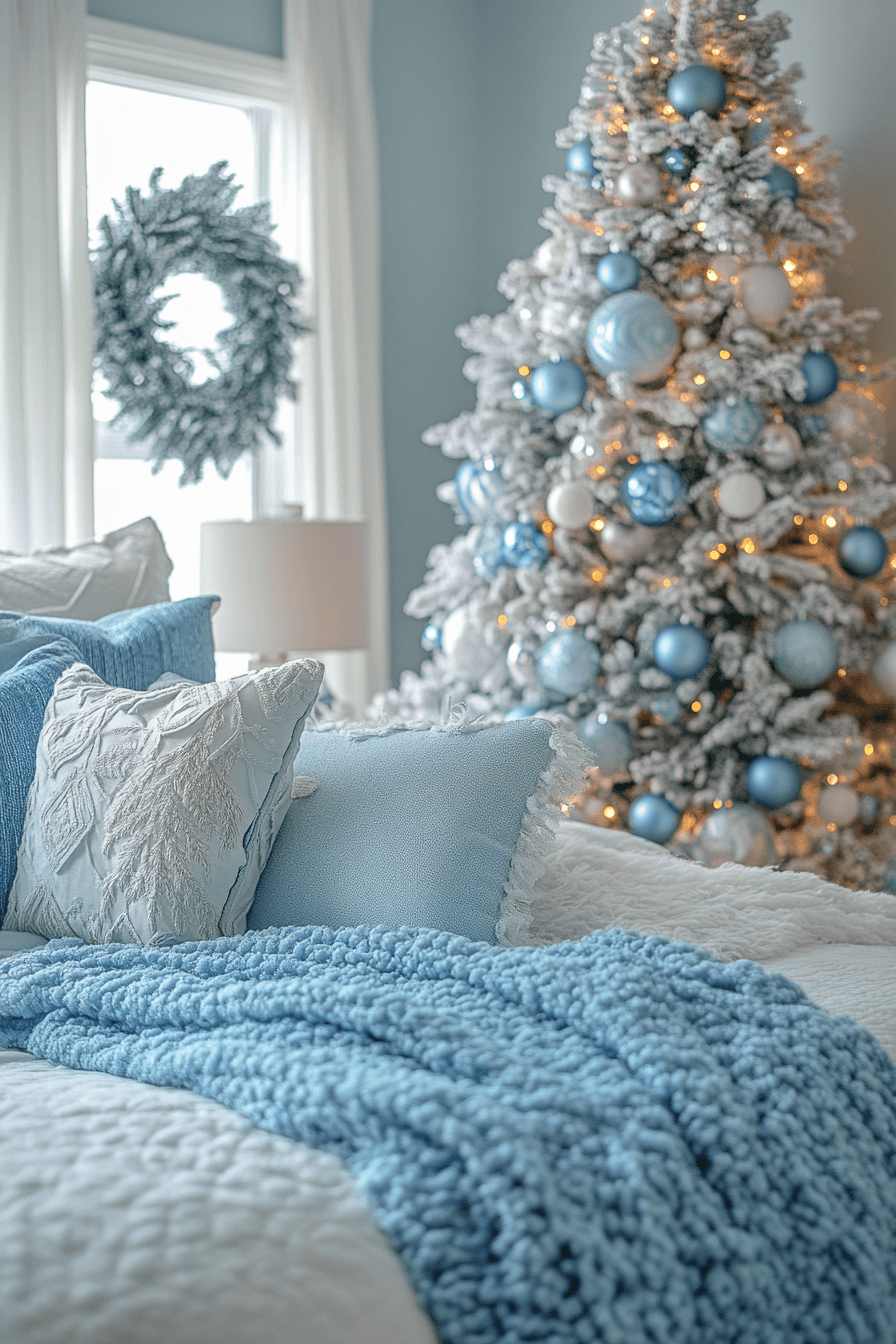 29 Blue Christmas Decor Ideas for a Magical Winter Glow 4 blue christmas decor ideas