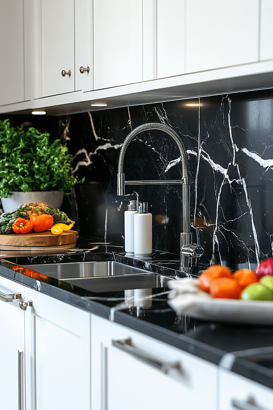 29 Marble Backsplash Inspirations To Create A Bright Modern Space 5 marble backsplash