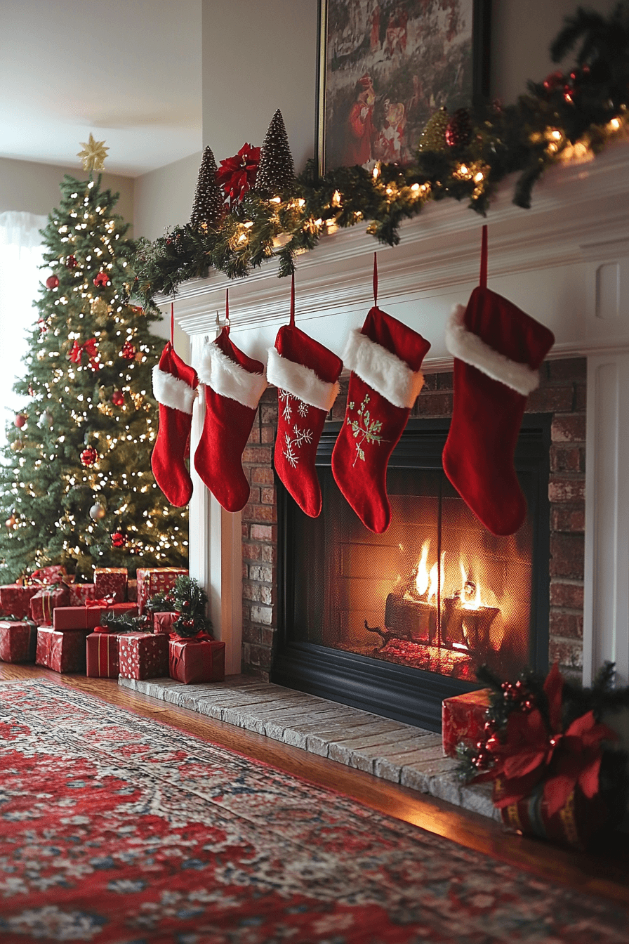 29 Christmas Fireplace Decor Ideas For A Warm Merry Hearth Display 5 christmas fireplace decor