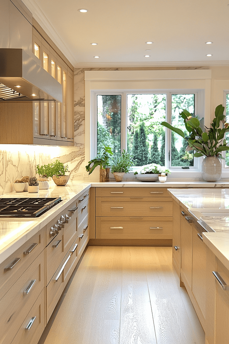 29 Oak Cabinets With White Countertops to Transform Kitchens With Pure Harmony 5 oak cabinets with white countertops