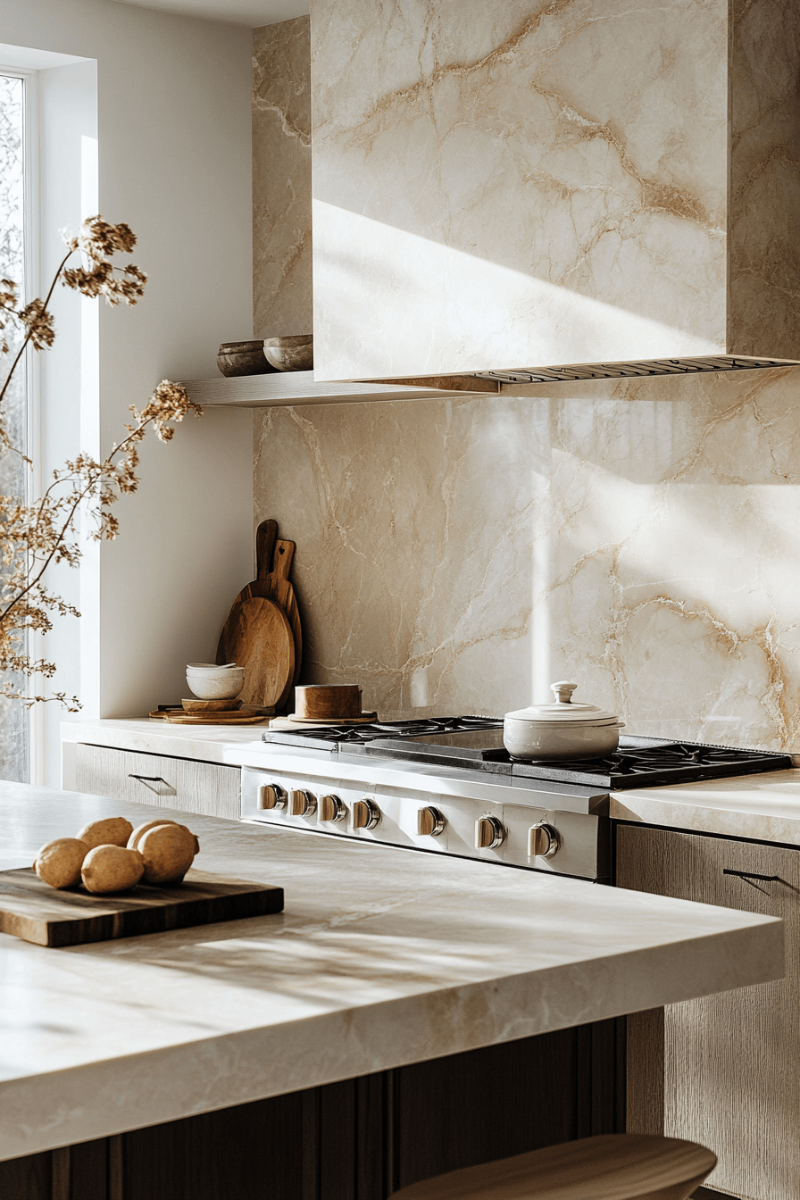 29 Marble Backsplash Inspirations To Create A Bright Modern Space 6 marble backsplash