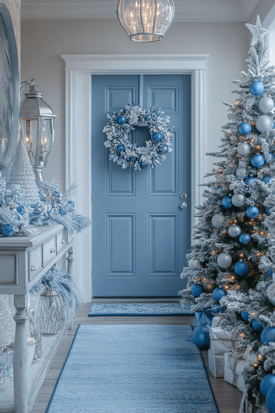 29 Blue Christmas Decor Ideas for a Magical Winter Glow 6 blue christmas decor ideas