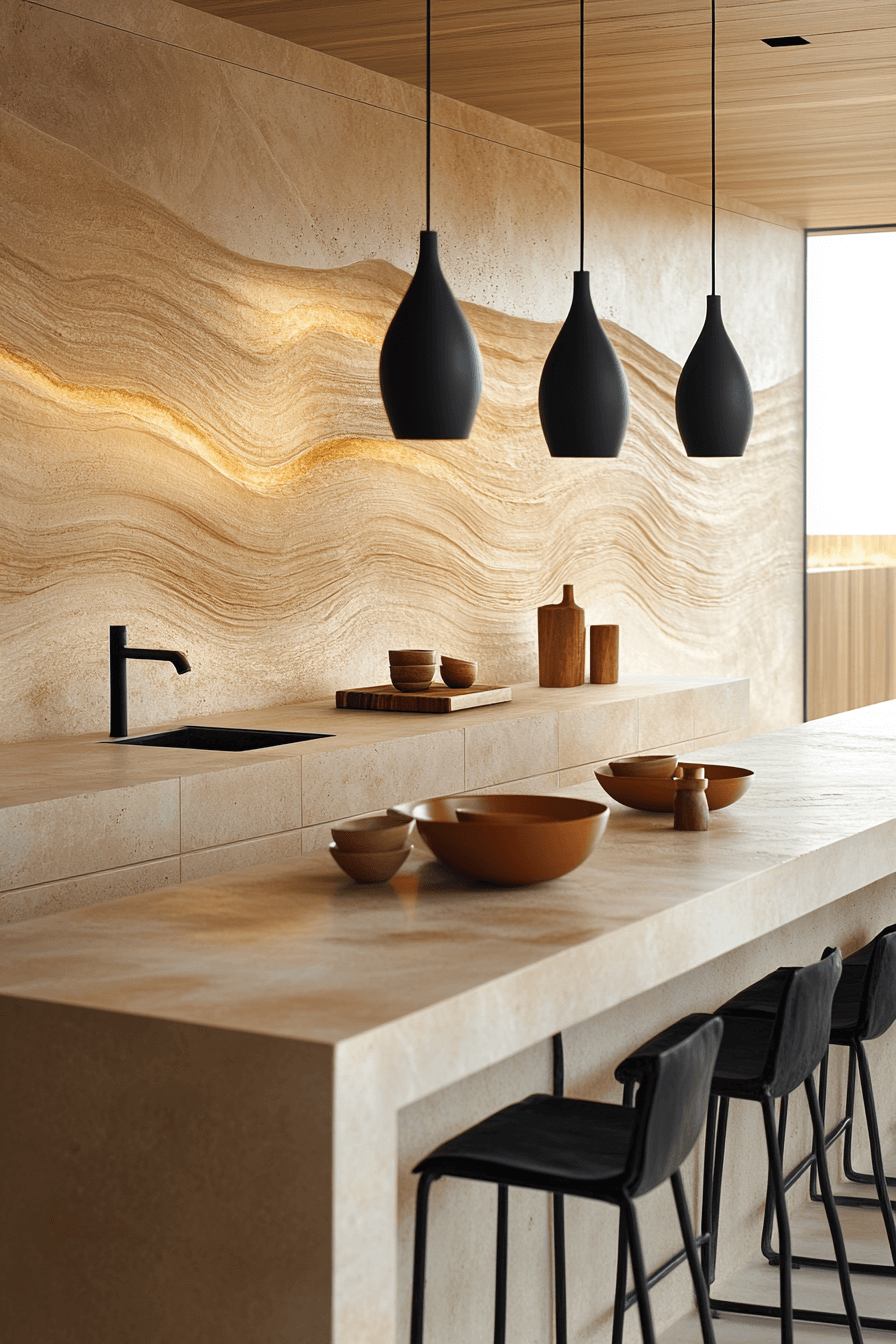 29 Stone Backsplash Kitchen Designs To Bring Texture And Tranquility Together 6 stone backsplash kitchen