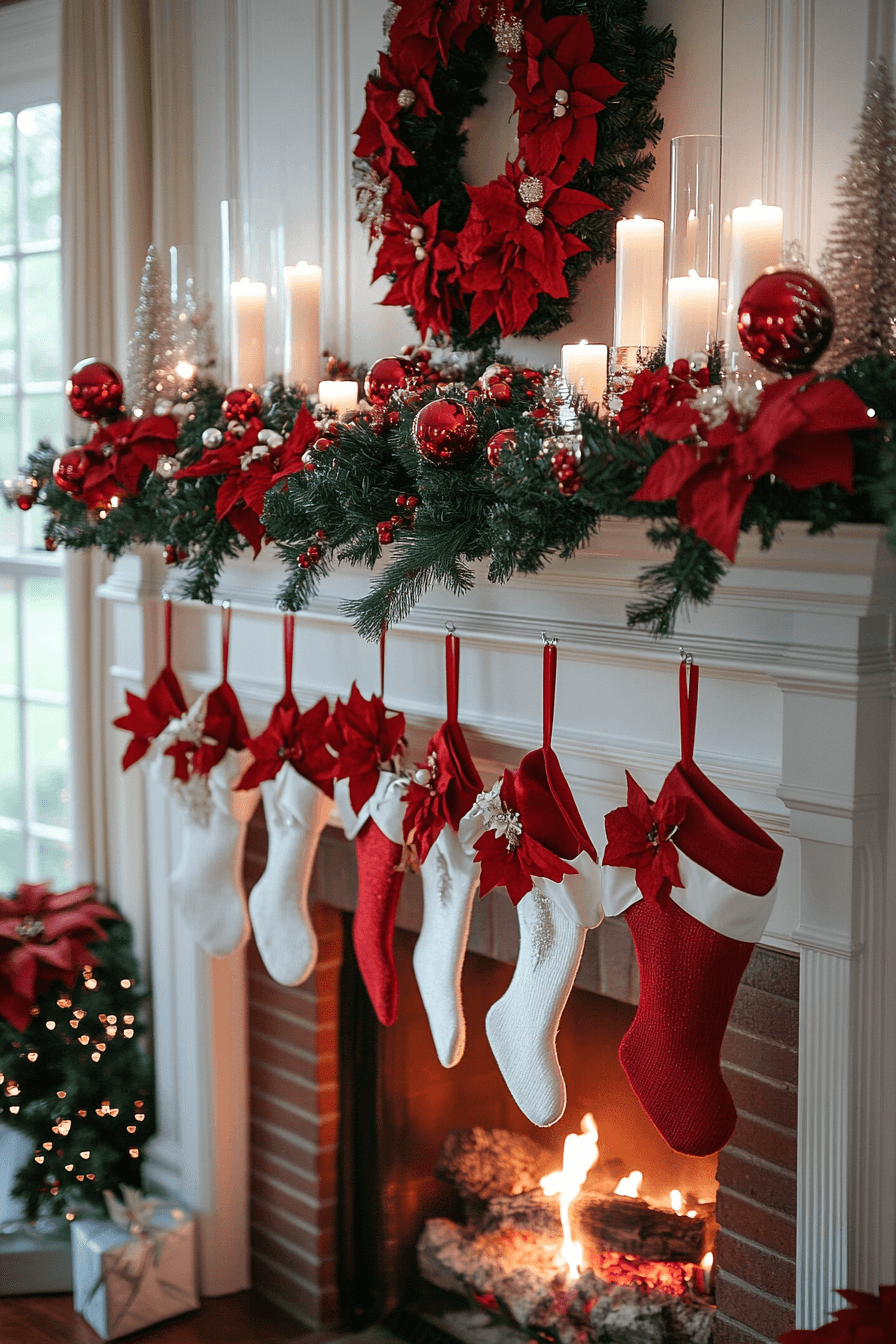 29 Red and White Christmas Decor Ideas For a Cozy Candy Cane Inspired Style 6 red and white christmas decor