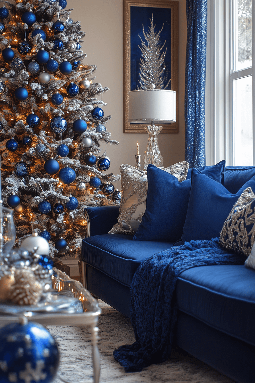 29 Blue Christmas Decor Ideas for a Magical Winter Glow 7 blue christmas decor ideas