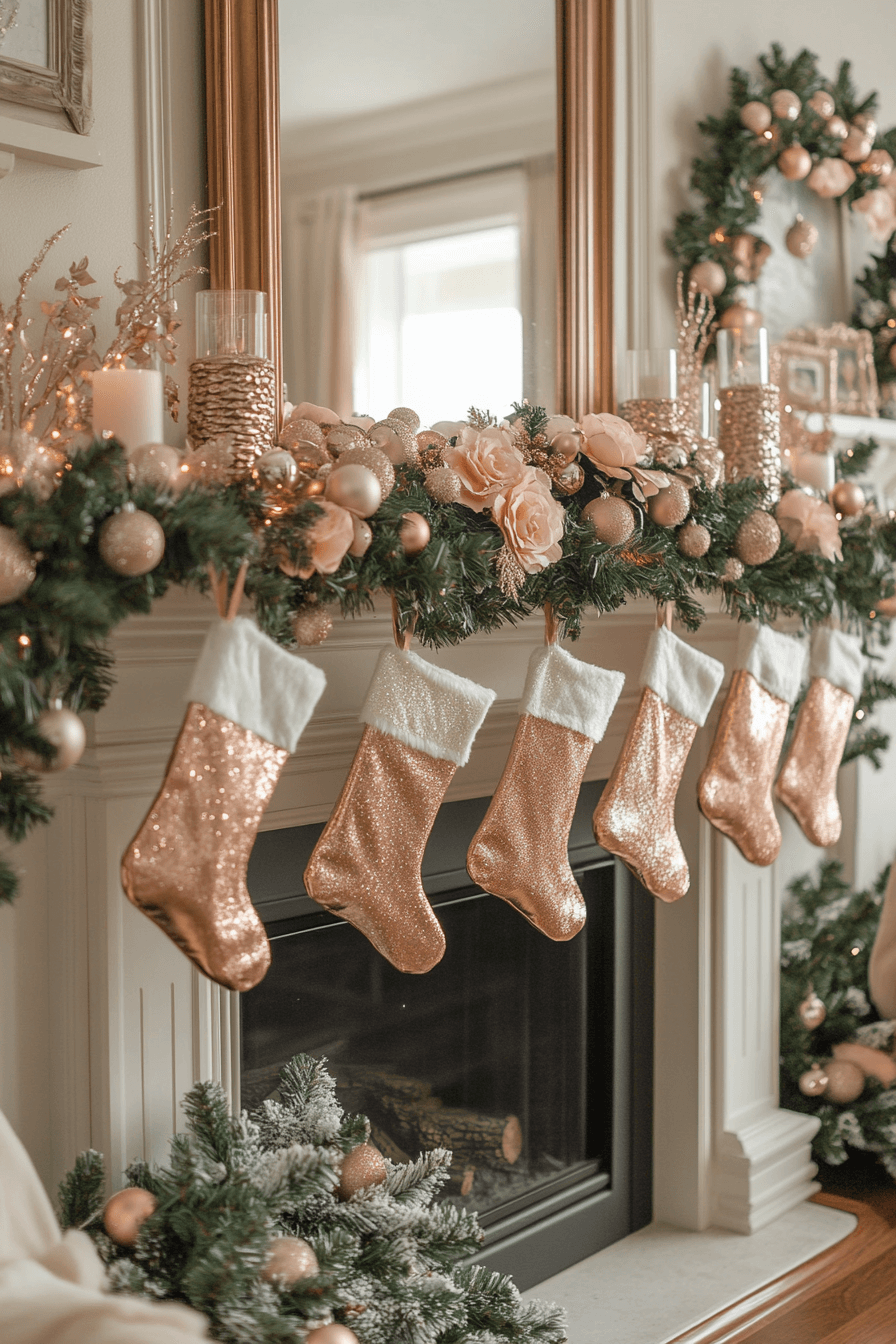29 Rose Gold Christmas Decor Ideas For A Dreamy Sparkle Filled Celebration 7 rose gold christmas decor ideas