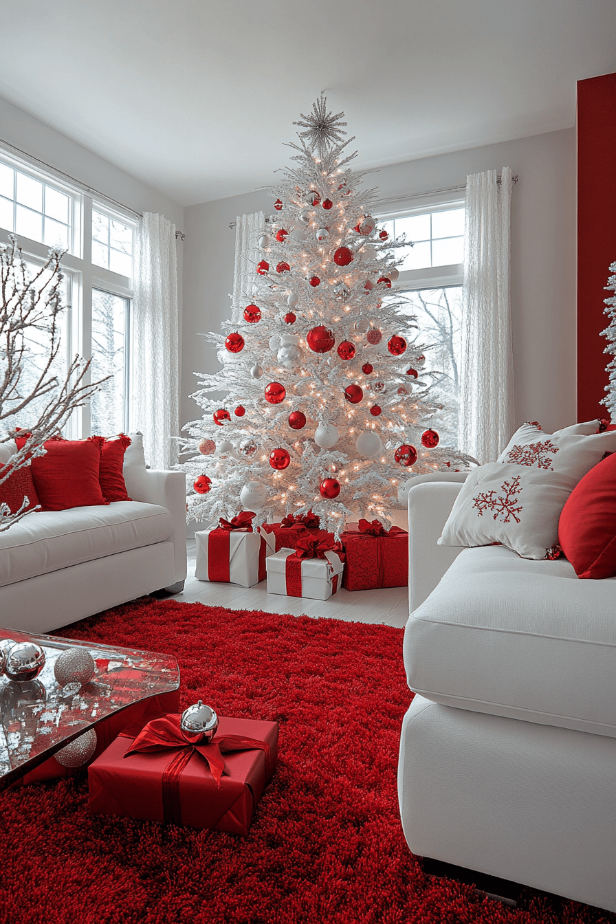 29 Red and White Christmas Decor Ideas For a Cozy Candy Cane Inspired Style 7 red and white christmas decor