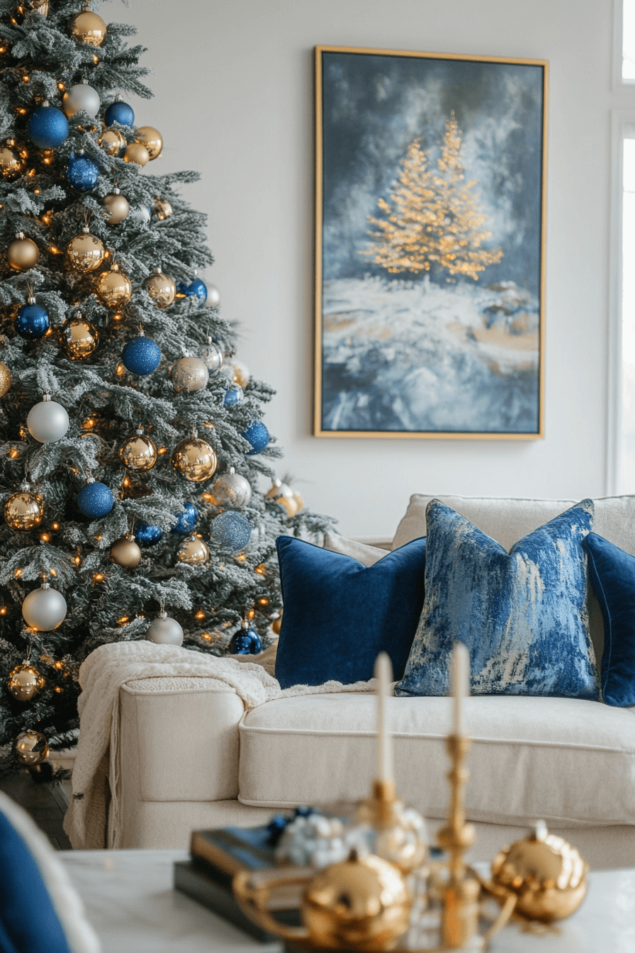 29 Blue Christmas Decor Ideas for a Magical Winter Glow 8 blue christmas decor ideas