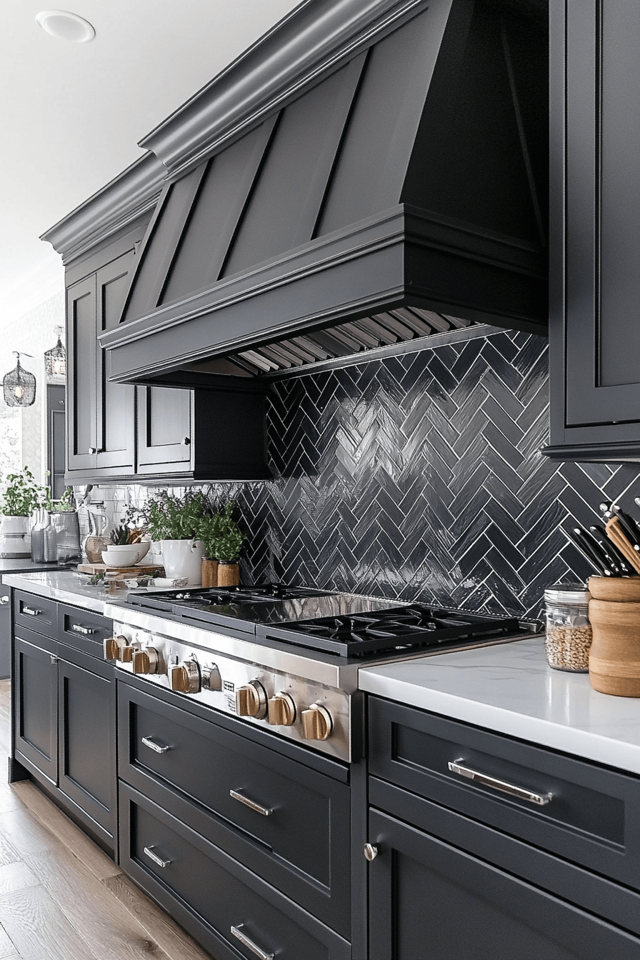 29 Herringbone Backsplash Ideas That Make Your Space Feel Inspired 8 herringbone backsplash