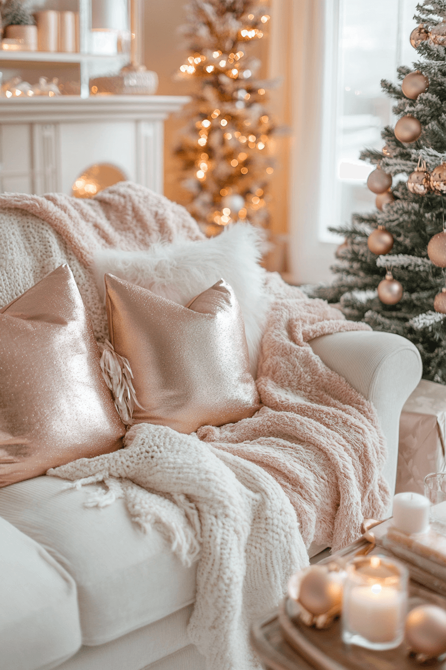 29 Rose Gold Christmas Decor Ideas For A Dreamy Sparkle Filled Celebration 8 rose gold christmas decor ideas