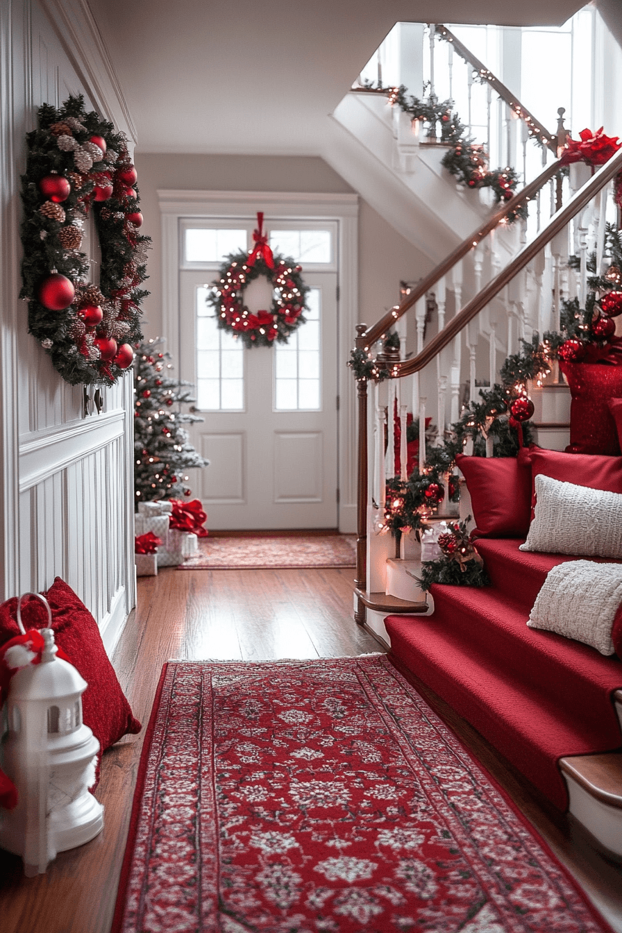 29 Red and White Christmas Decor Ideas For a Cozy Candy Cane Inspired Style 8 red and white christmas decor