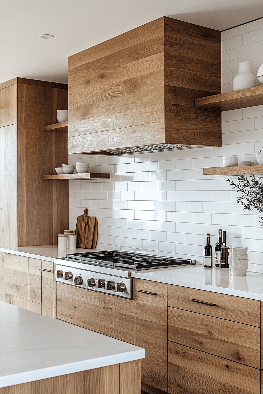 29 Oak Cabinets With White Countertops to Transform Kitchens With Pure Harmony 8 oak cabinets with white countertops