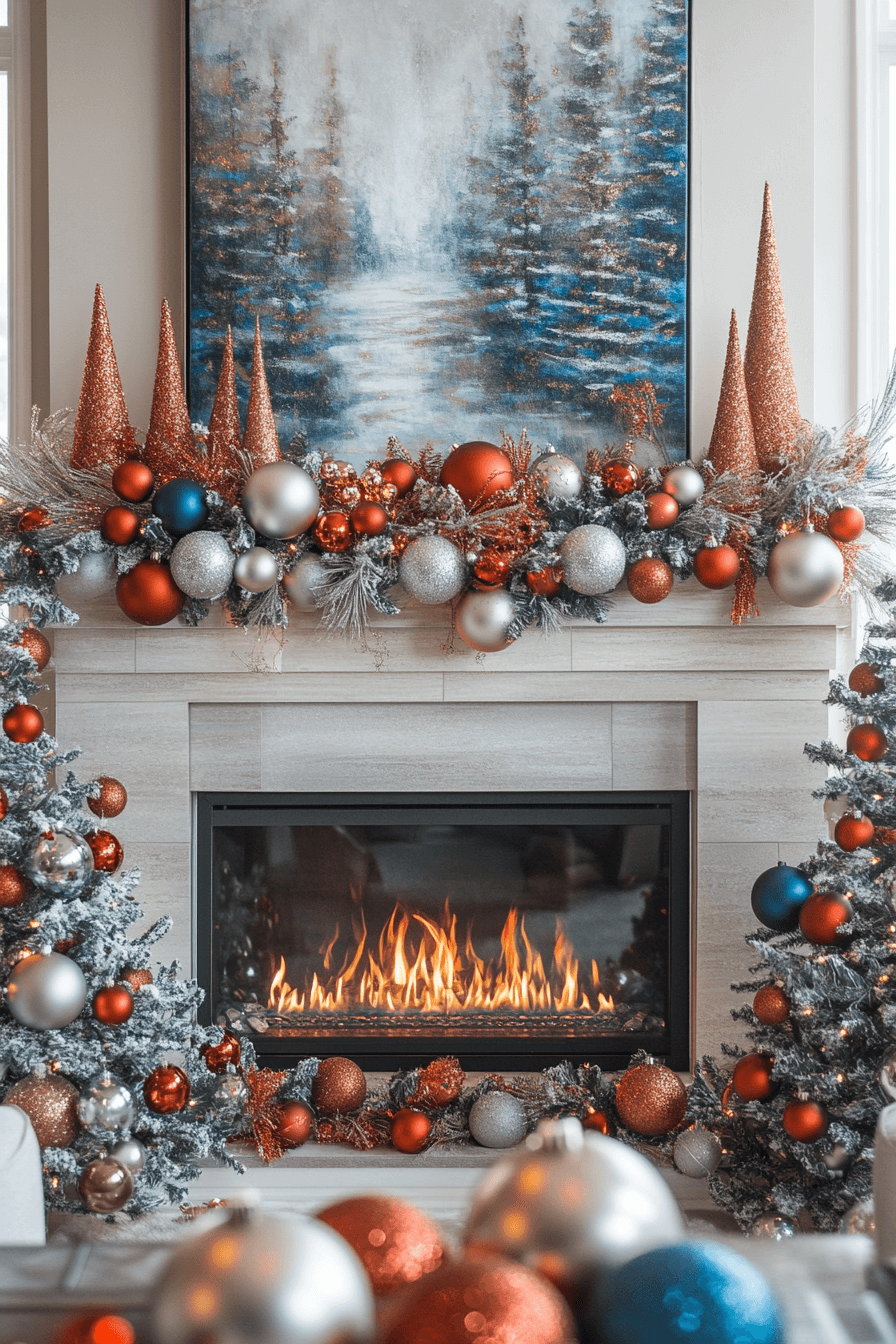 29 Christmas Fireplace Decor Ideas For A Warm Merry Hearth Display 8 christmas fireplace decor