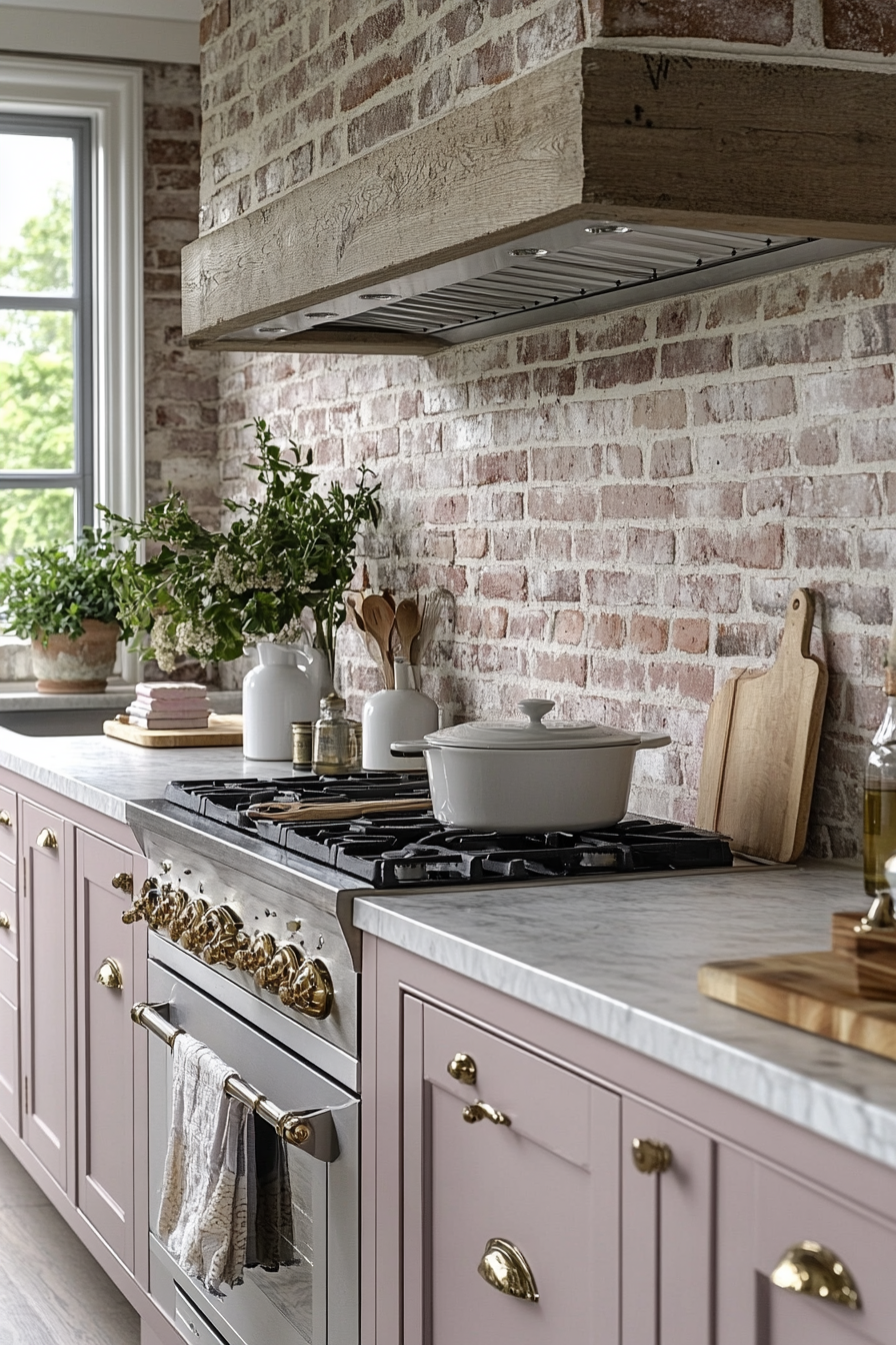 29 Brick Backsplash Kitchen Ideas That Capture Effortless Farmhouse Appeal 11 brick backsplash kitchen