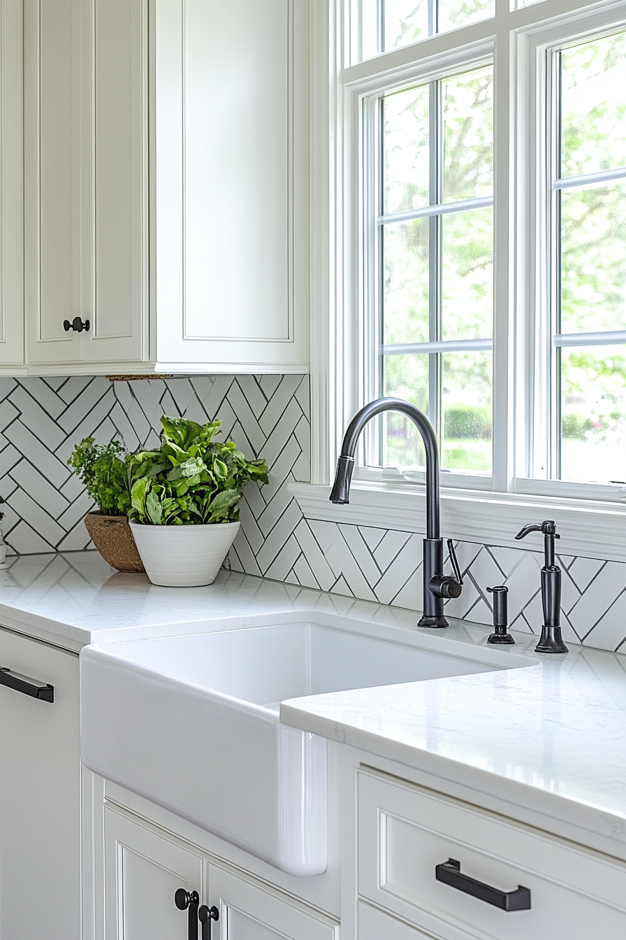 29 Herringbone Backsplash Ideas That Make Your Space Feel Inspired 17 herringbone backsplash