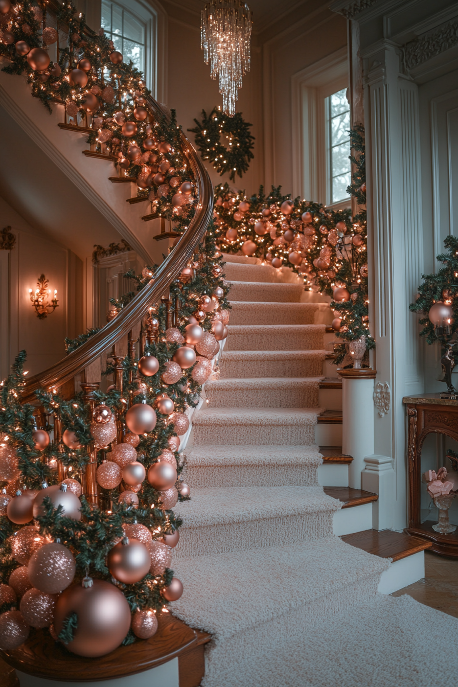 29 Rose Gold Christmas Decor Ideas For A Dreamy Sparkle Filled Celebration 5 rose gold christmas decor ideas