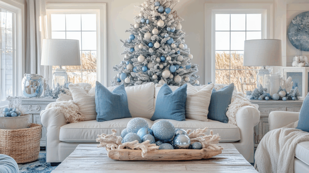 29 Blue Christmas Decor Ideas for a Magical Winter Glow 153 blue christmas decor ideas
