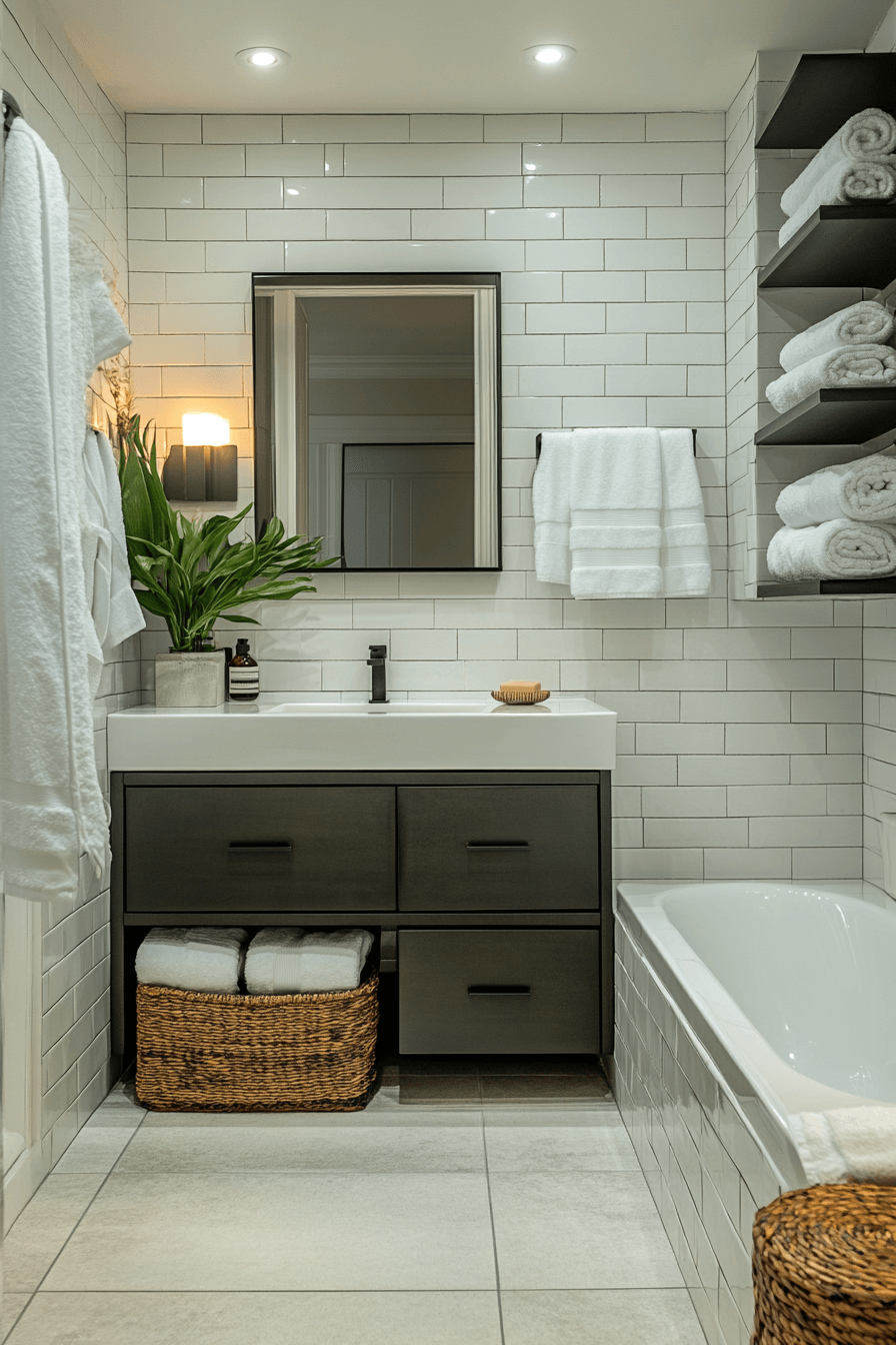 29 Black and White Bathroom Ideas That Balance Bold and Bright 10