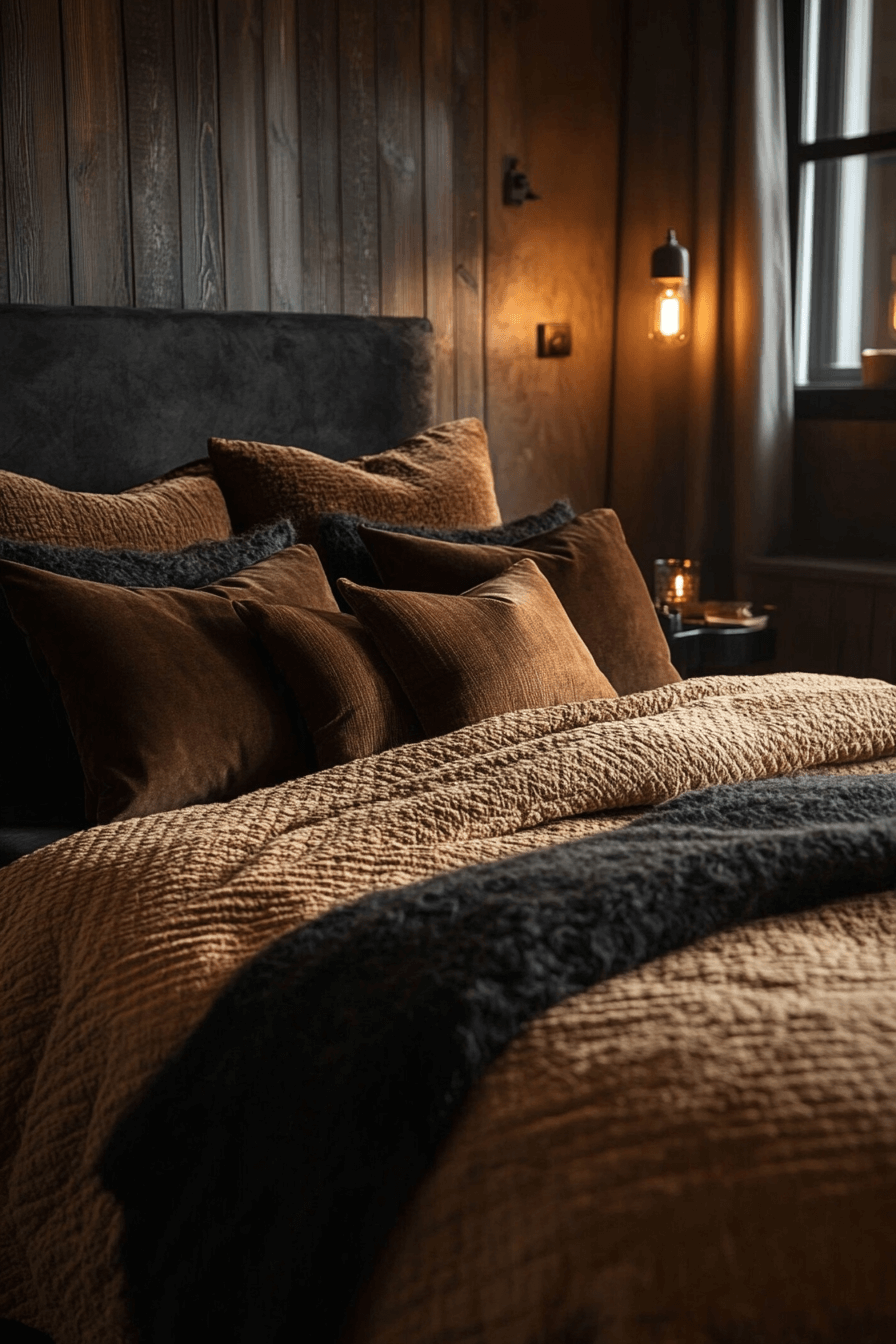 29 Dark Cozy Bedroom Ideas for a Peaceful Nighttime Retreat 11