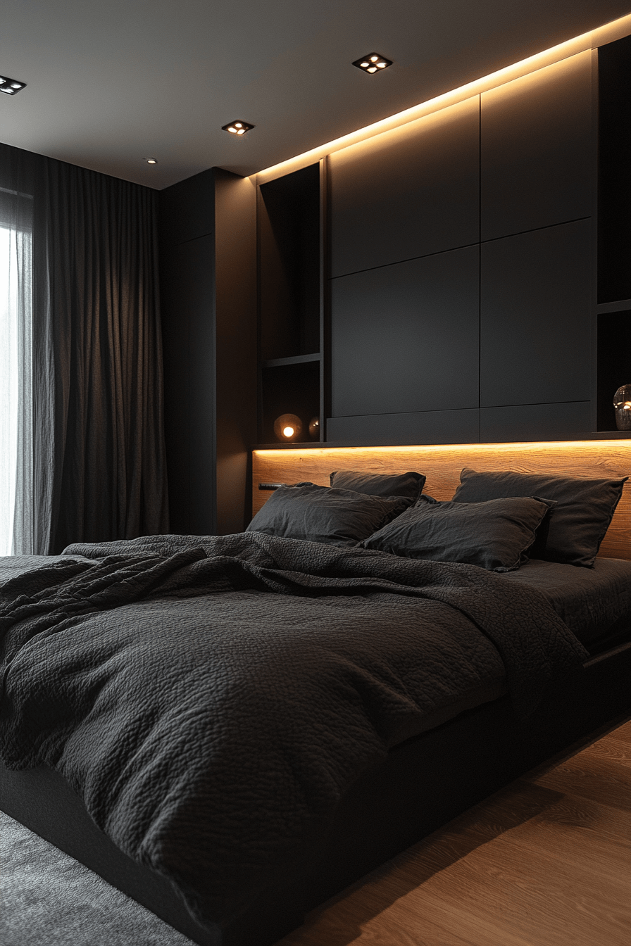 29 Dark Cozy Bedroom Ideas for a Peaceful Nighttime Retreat 14