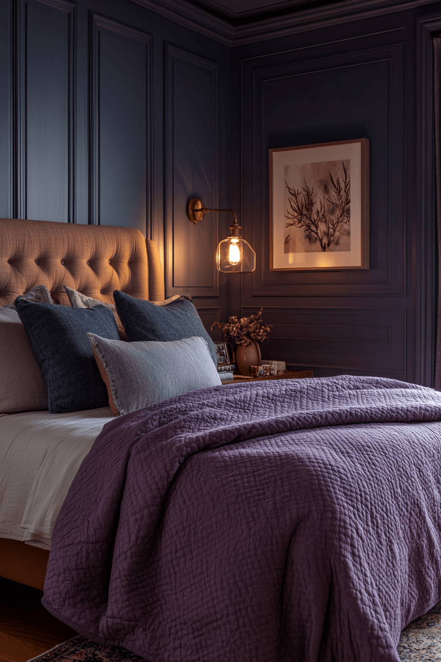 29 Dark Cozy Bedroom Ideas for a Peaceful Nighttime Retreat 15