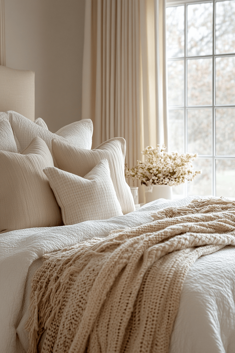 29 Cozy Neutral Bedroom Ideas That Feel Light and Comforting 16