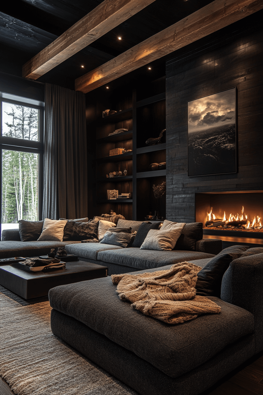 29 Dark Cozy Living Room Ideas That Make Moody Feel Welcoming 17