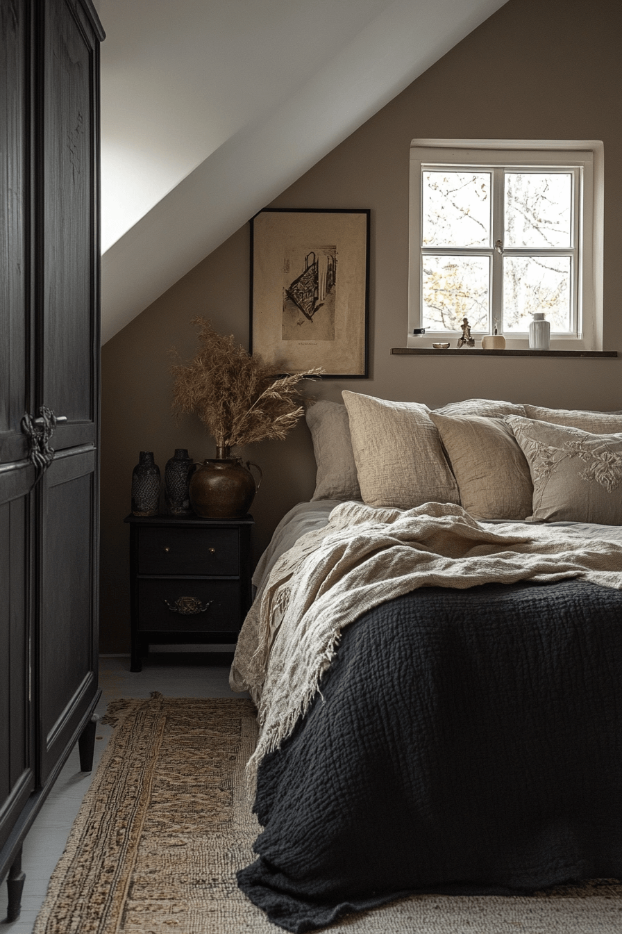 29 Dark Cozy Bedroom Ideas for a Peaceful Nighttime Retreat 17