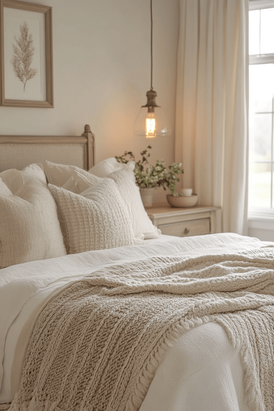 29 Cozy Neutral Bedroom Ideas That Feel Light and Comforting 19