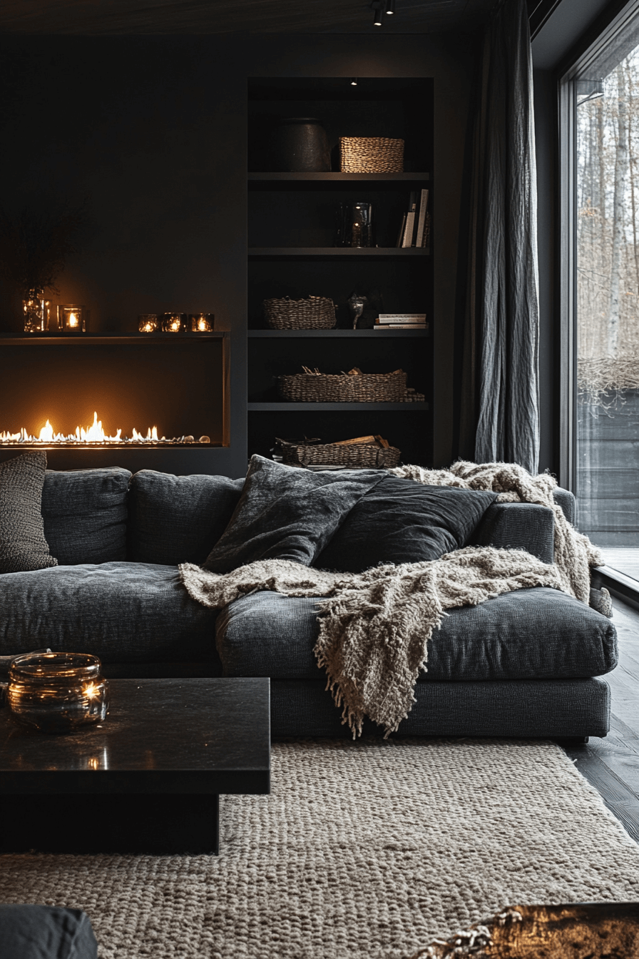 29 Dark Cozy Living Room Ideas That Make Moody Feel Welcoming 2