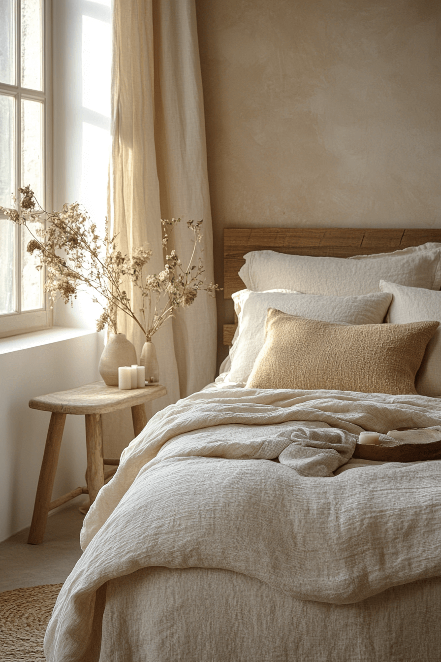 29 Cozy Neutral Bedroom Ideas That Feel Light and Comforting 20
