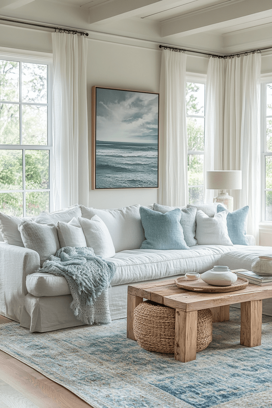 29 Cozy Coastal Living Room Ideas That Feel Fresh and Inviting 21