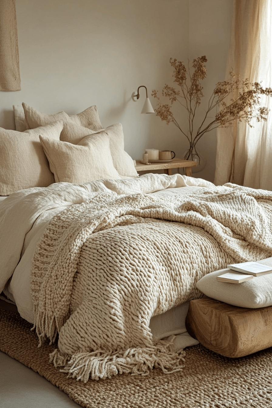 29 Cozy Neutral Bedroom Ideas That Feel Light and Comforting 21